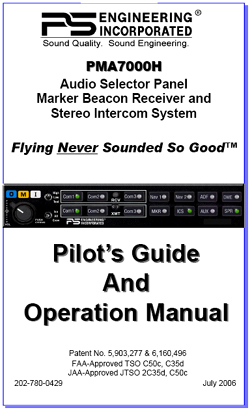 PMA7000H Audio Panel Manual